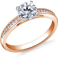 B2C Jewels Women's Rose Gold Engagement Rings