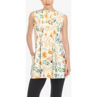 White Mark Women's Floral Tops