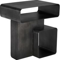 LuxeDecor Noir Metal End Tables