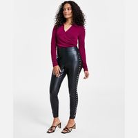 Macy's Bar III Women's Faux-leather Leggings