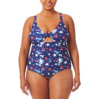 Macy's California Waves Women's Cut Out One-Piece Swimsuits