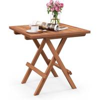 Gymax Wood Side Tables