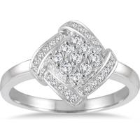 Shop Premium Outlets Women's Diamond Cluster Rings
