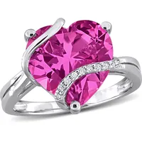 Shop Premium Outlets Mimi & Max Women's Heart Diamond Rings