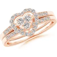 Angara Women's Heart Diamond Rings