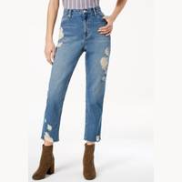 Women's Black Daisy Distressed Jeans