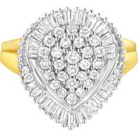 Haus of Brilliance Women's Pear Shaped Rings