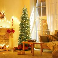 Gymax Slim Christmas Trees