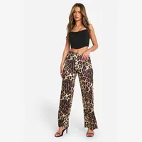 boohoo Women's Leopard Pants