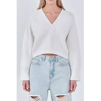 Grey Lab Women's Cropped Sweaters