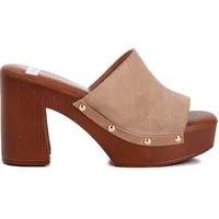 Wolf & Badger Rag & Co Women's Block Heel Clogs