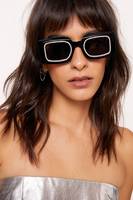 NastyGal Women's Square Sunglasses