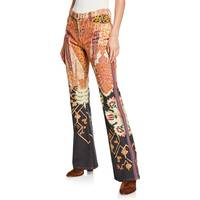 Women's Patched Jeans from Neiman Marcus