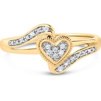 French Connection Women's Heart Diamond Rings