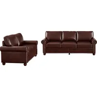 Macy's Simplie Fun Leather Sofas