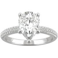 Charles and Colvard Women's Pear Engagement Rings