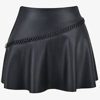 Selfridges Women's Black Leather Skirts
