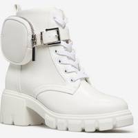 JustFab Women's White Boots