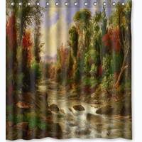 BSDHOME Canvas Shower Curtains