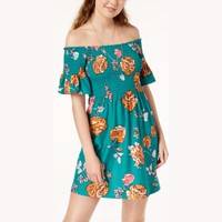 Women's Planet Gold Printed Dresses