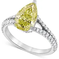 Macy's Badgley Mischka Women's Pear Engagement Rings