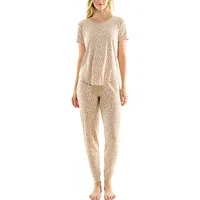 Macy's Roudelain Women's Leopard Pajamas