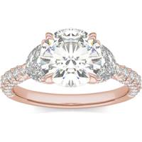 Charles and Colvard Women's Rose Gold Engagement Rings