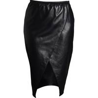 Wolf & Badger Women's Black Leather Skirts