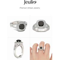 Jeulia Jewelry  Women's Cushion Cut Engagement Rings