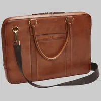 French Connection Men's Leather Briefcase