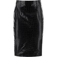 Versace Women's Black Leather Skirts