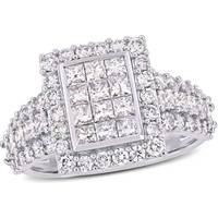 Amour Jewelry White Gold Engagement Rings For Women