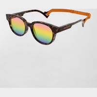 Neiman Marcus Men's Round Sunglasses