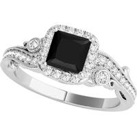 Mauli jewels Women's Black Diamond Rings