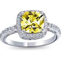 Bling Jewelry Women's Cushion Cut Engagement Rings