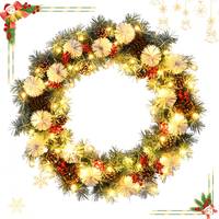 Gymax Christmas Wreathes