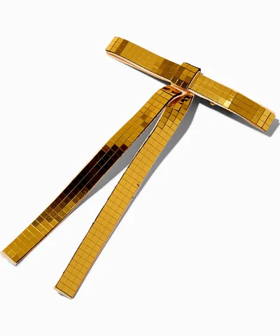 Claire's Club Gold-tone Disco Hair Bow Clip
