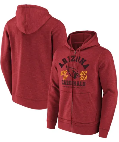 Fanatics Men's Nfl x Darius Rucker Collection by Fanatics Cardinal Arizona Cardinals Slub Full-Zip Hoodie