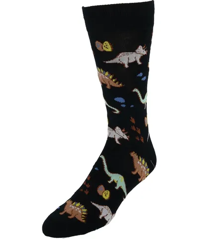 French Connection Men's Dinosaur Print Novelty Socks