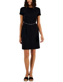 Shop Alfani Women s Belted Dresses up to 85 Off DealDoodle